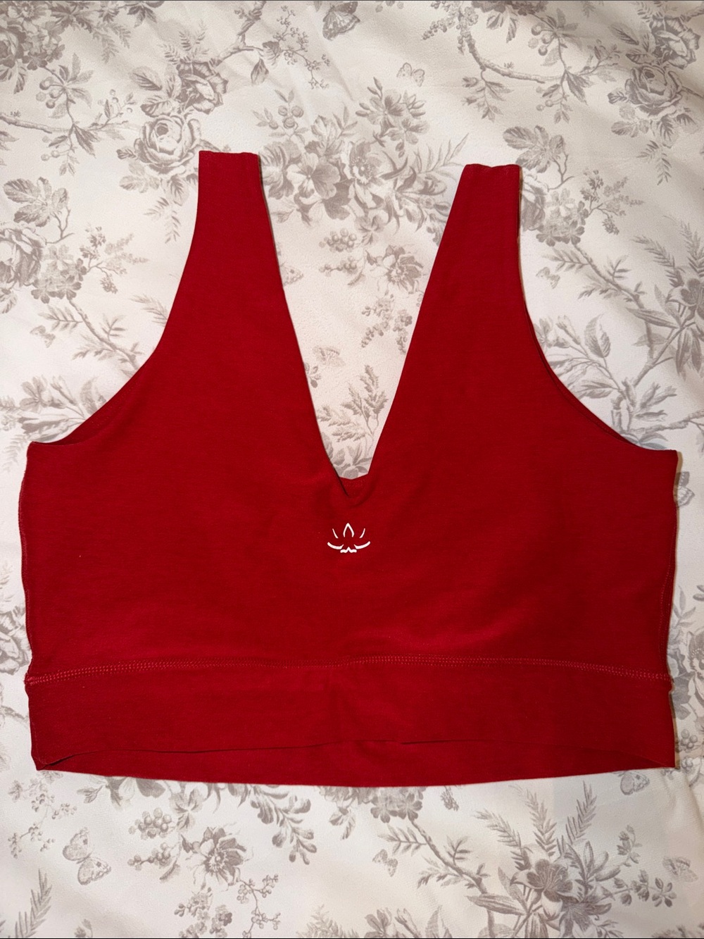 Women's Red V-Neck Bralette
